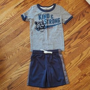Little boys tee and shorts. Size 4T. Carter's.